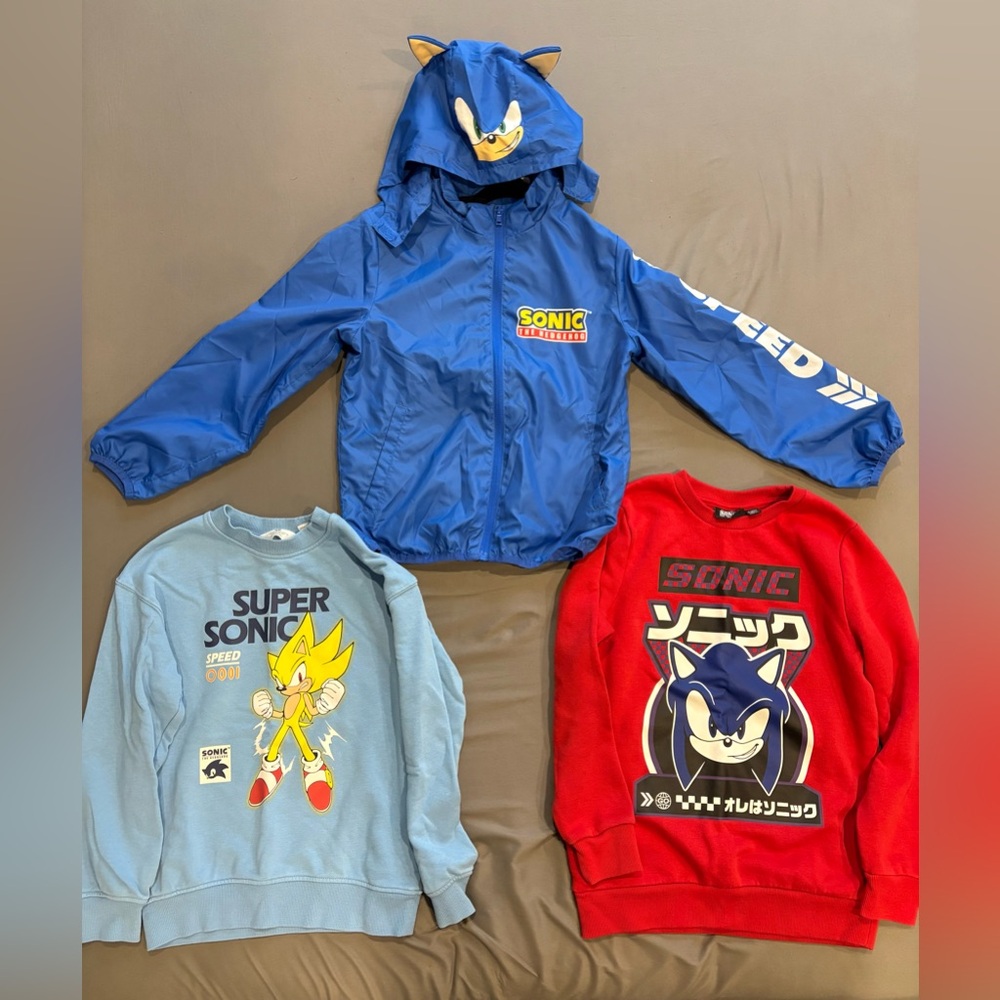 Sonic the Hedgehog Clothing Set - Blue Jacket and Sweatshirts